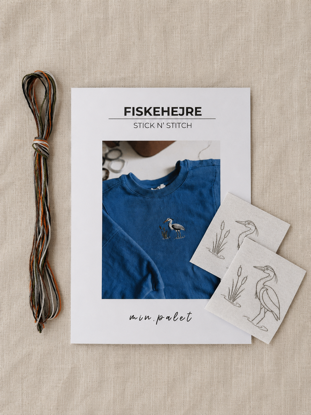 Stick n’ Stitch – Fiskehejre broderikit