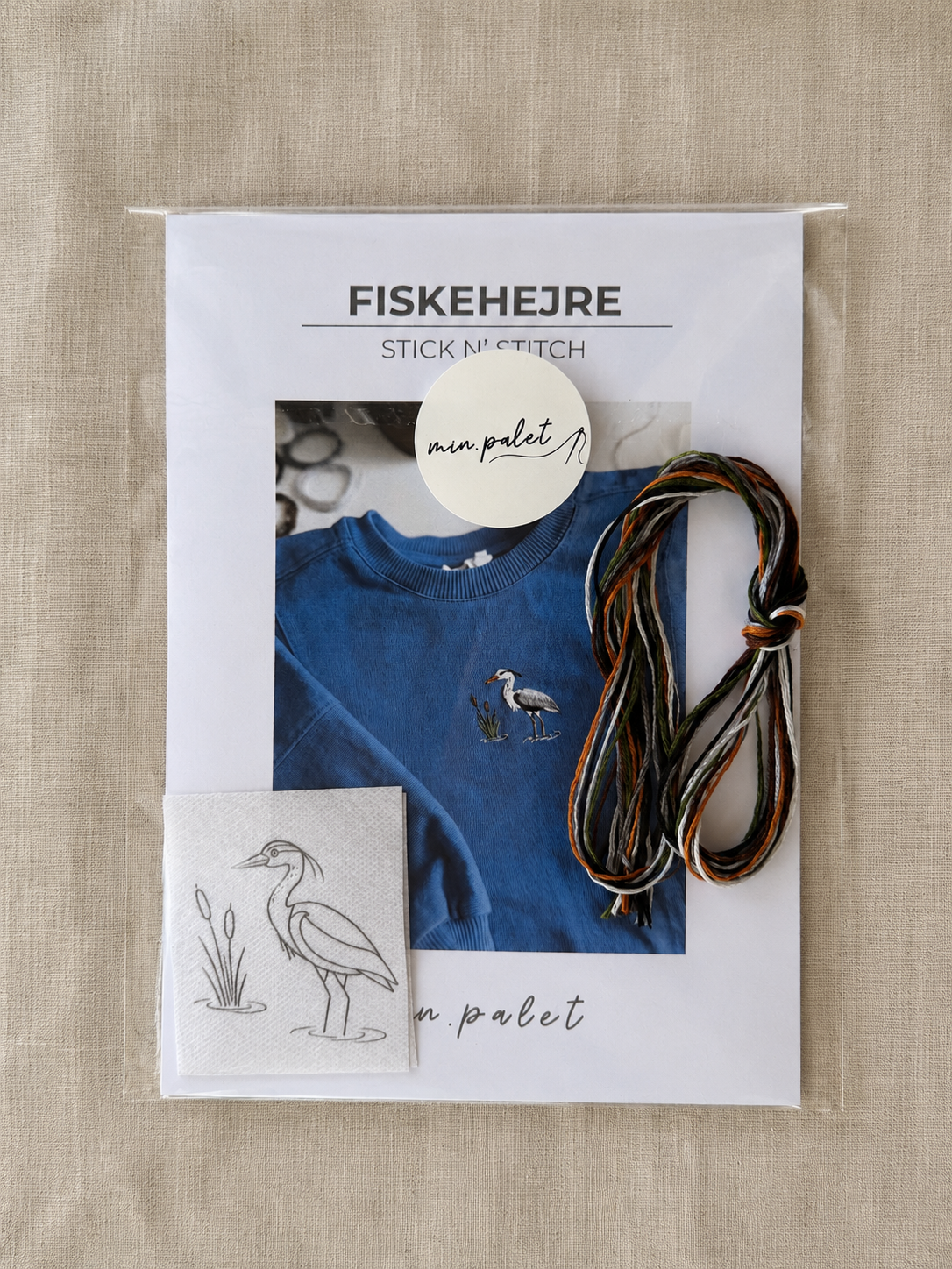 Stick n’ Stitch – Fiskehejre broderikit