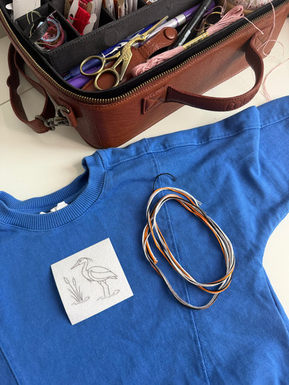 Stick n’ Stitch – Fiskehejre broderikit