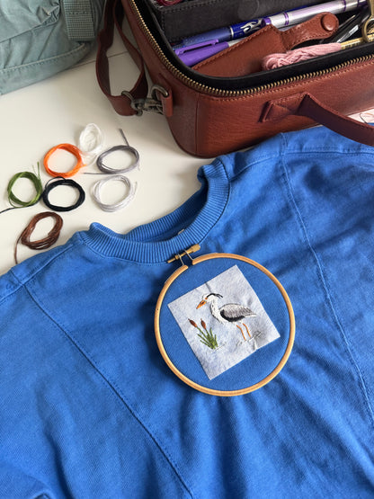 Stick n’ Stitch – Fiskehejre broderikit