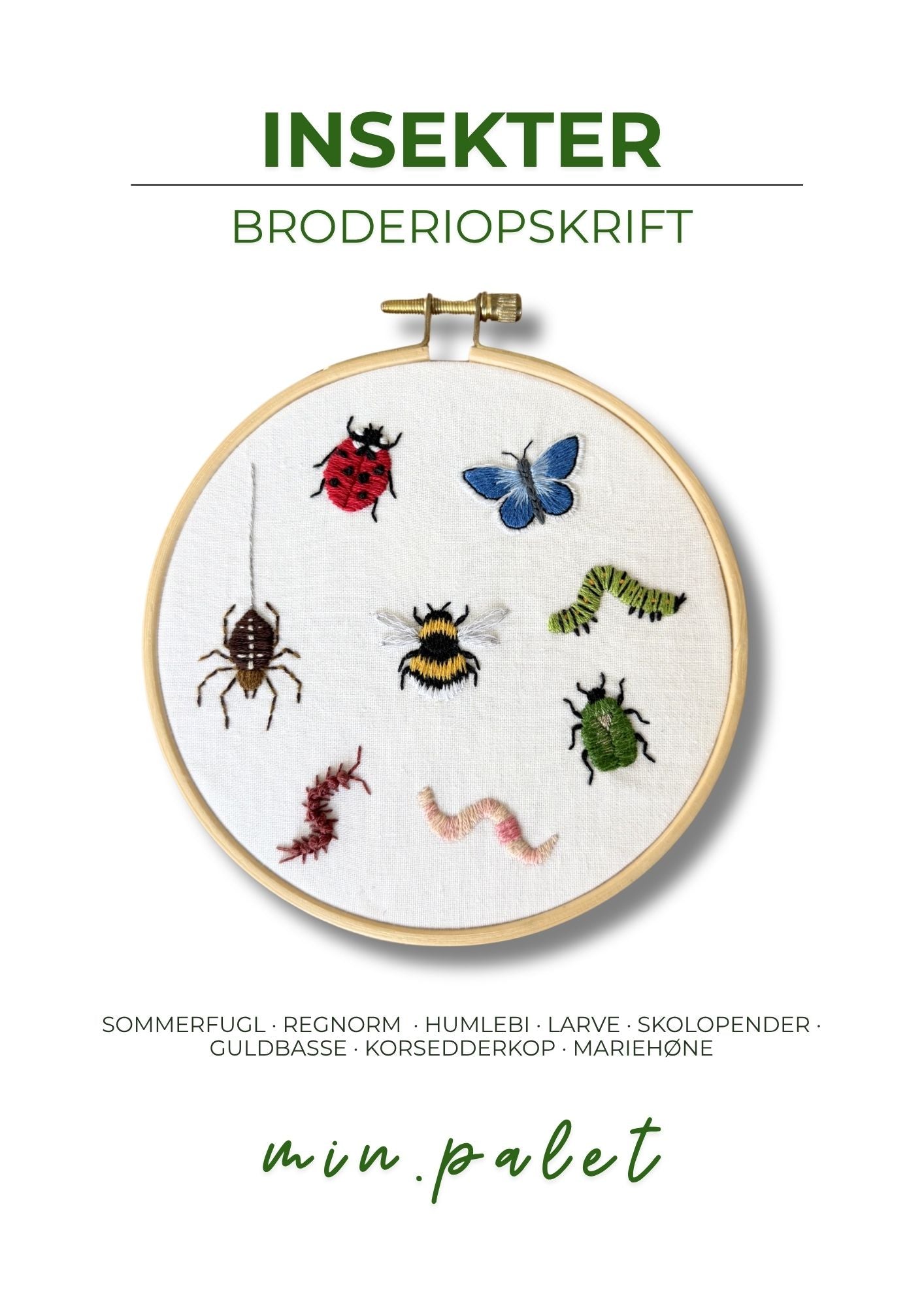 Broderiopskrift INSEKTER