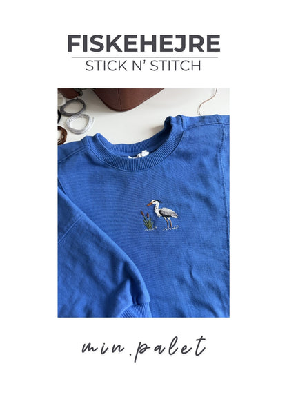 Stick n’ Stitch – Fiskehejre broderikit