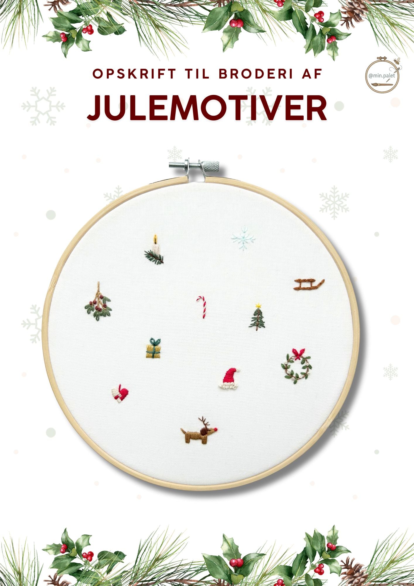 Opskrift til broderi af JULEMOTIVER